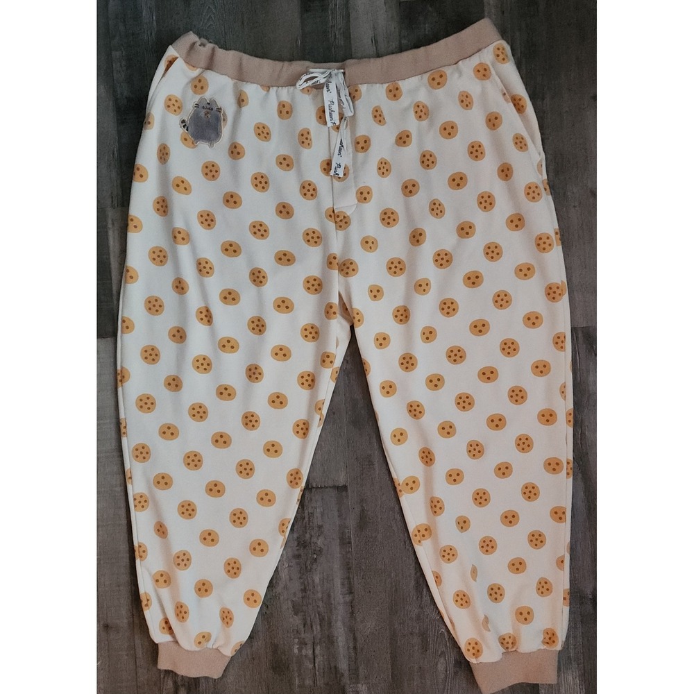 Pusheen Pajama Pants Womens Plus Size 5X Smart Cookie Patch Joggers Drawstring